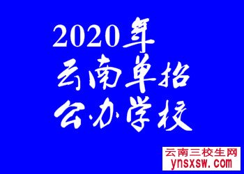 云南省三校生单招学校名单